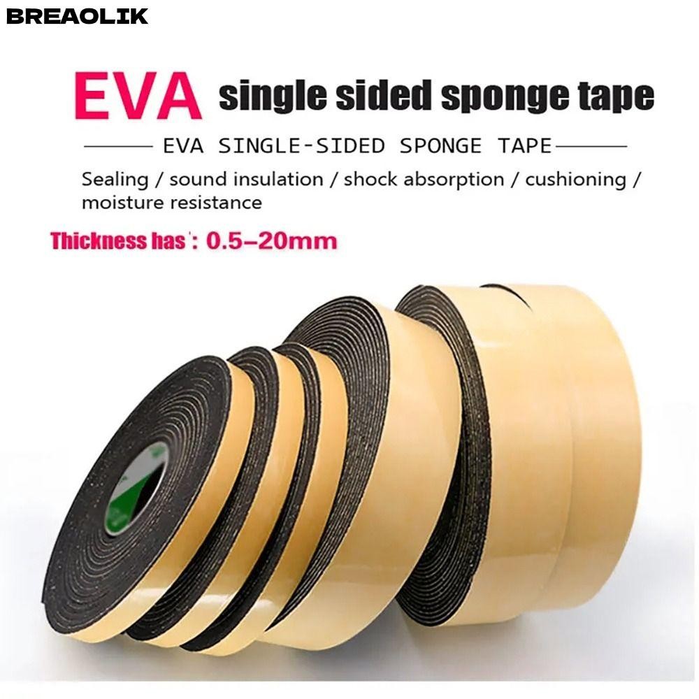 BREAOLIK 10M โฟมฟองน้ําเทปด้านเดียว 1-5 มม.หนา Adhesion EVA