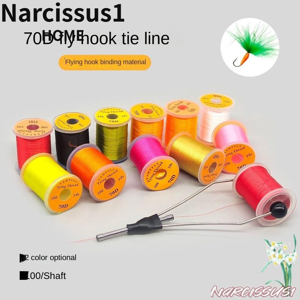 NARCISSUS Fly Tying Thread line, Super Strong Thread Spool Fly Fishing Line, Salmon Fly Bass Fishing