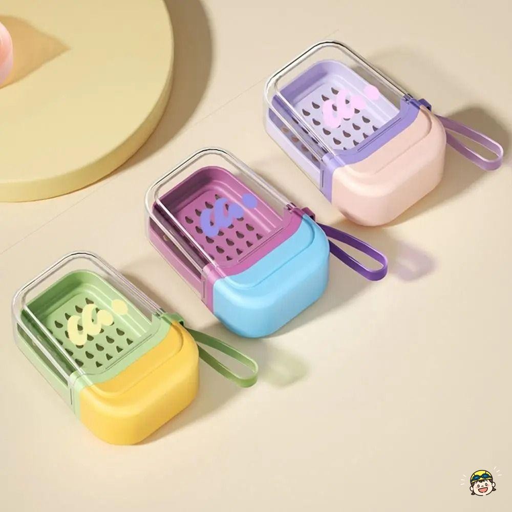 จานสบู่พลาสติกกันน้ําแบบพกพา - ถังล็อคป้องกันการรั่วที่ใส่สบู่สําหรับเดินทาง - รูปที่ 3