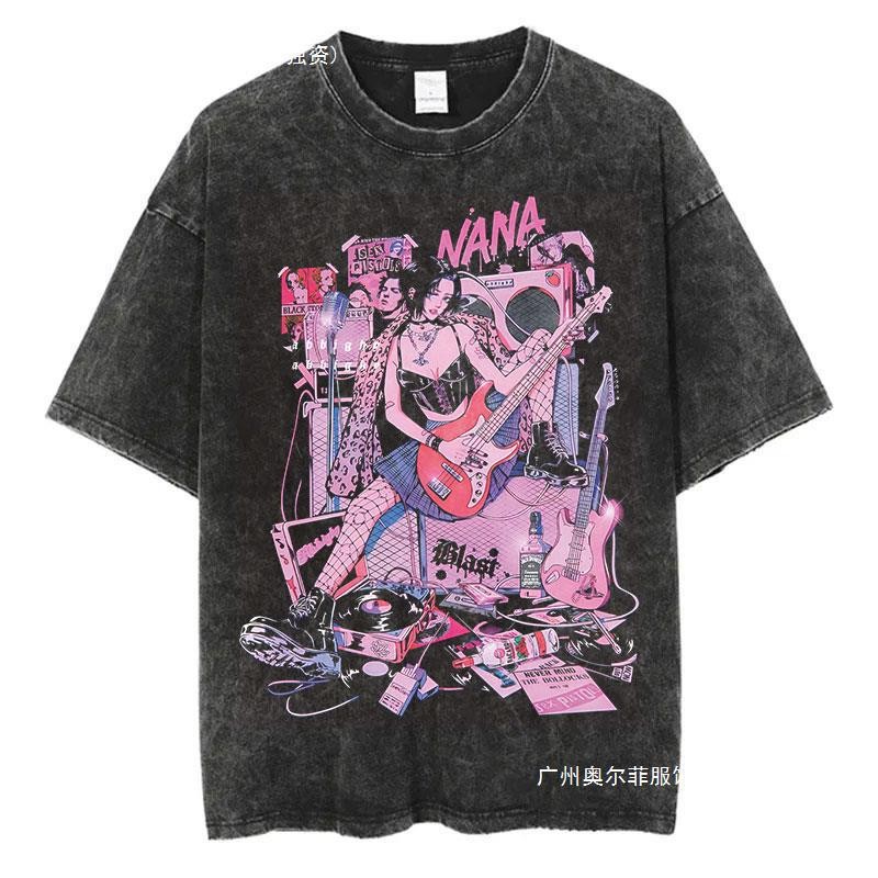 เสื้อยืดญี่ปุ่น Vintage Osaki Anime Nana พิมพ์ลาย nostalgique et élégante