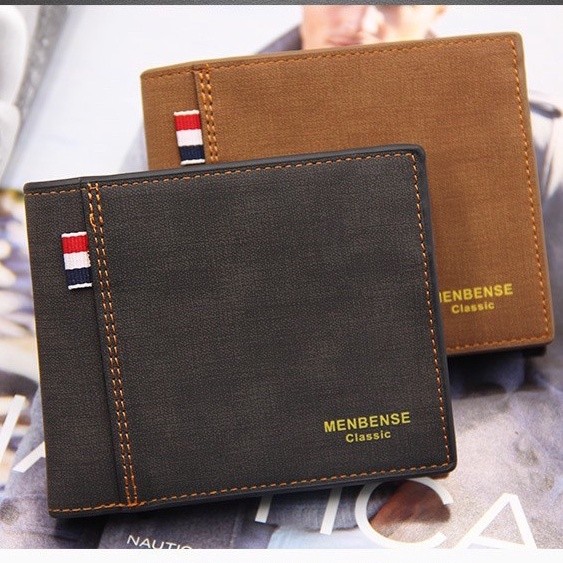 (ส่งด่วน)xspeedfashion(X1694) กระเป๋าสตางค์ผู้ชาย MenBense Classic เป็นหนังPUสัมผัสนิ่ม