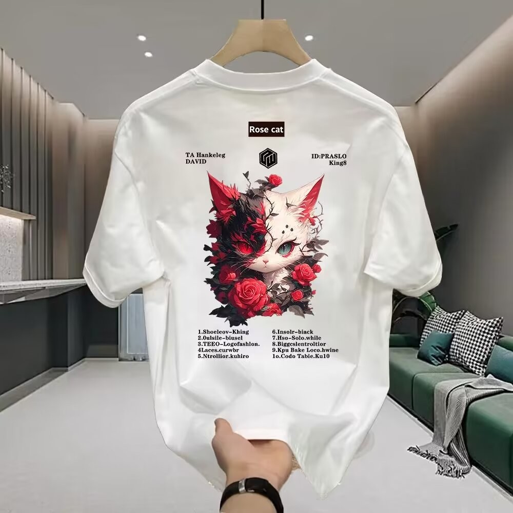 ใหม่ สูงสุด เสื้อยืด 23 สไตล์ใหม่รอบคอ ถนน สวมใส่ใหม่สไตล์ฮิปฮอปยุโรปอเมริกัน จุดต่ําสุด เสื้อแขนสั้