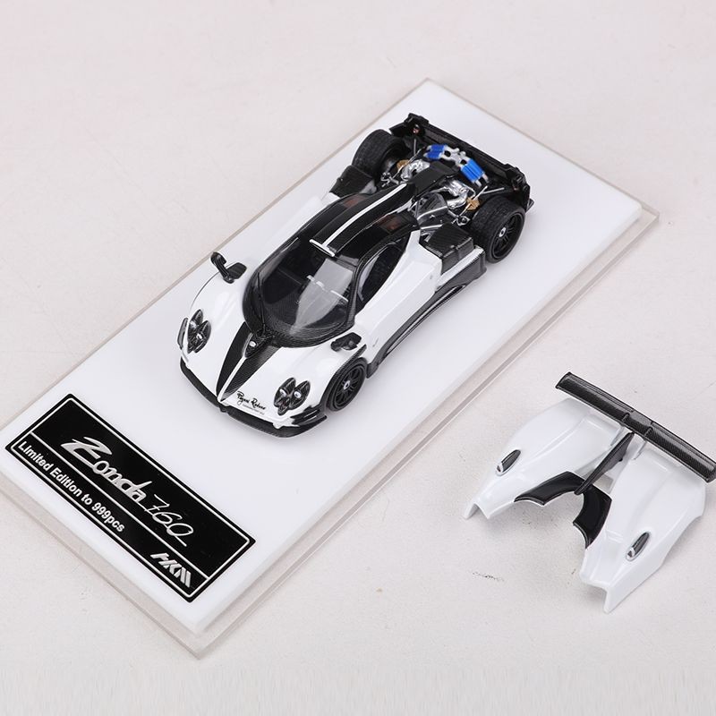 HKM 1: 64 Pagani Zonda 760LH เปิดฝาครอบรุ่นโลหะผสมจําลองรถรุ่นคอลเลกชัน