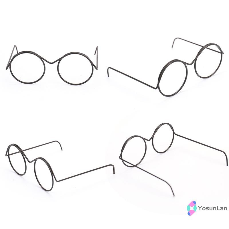 YosunLan แว่นตาแฟชั่นกรอบกลม Lensless Retro Cool Doll รูปที่ 8