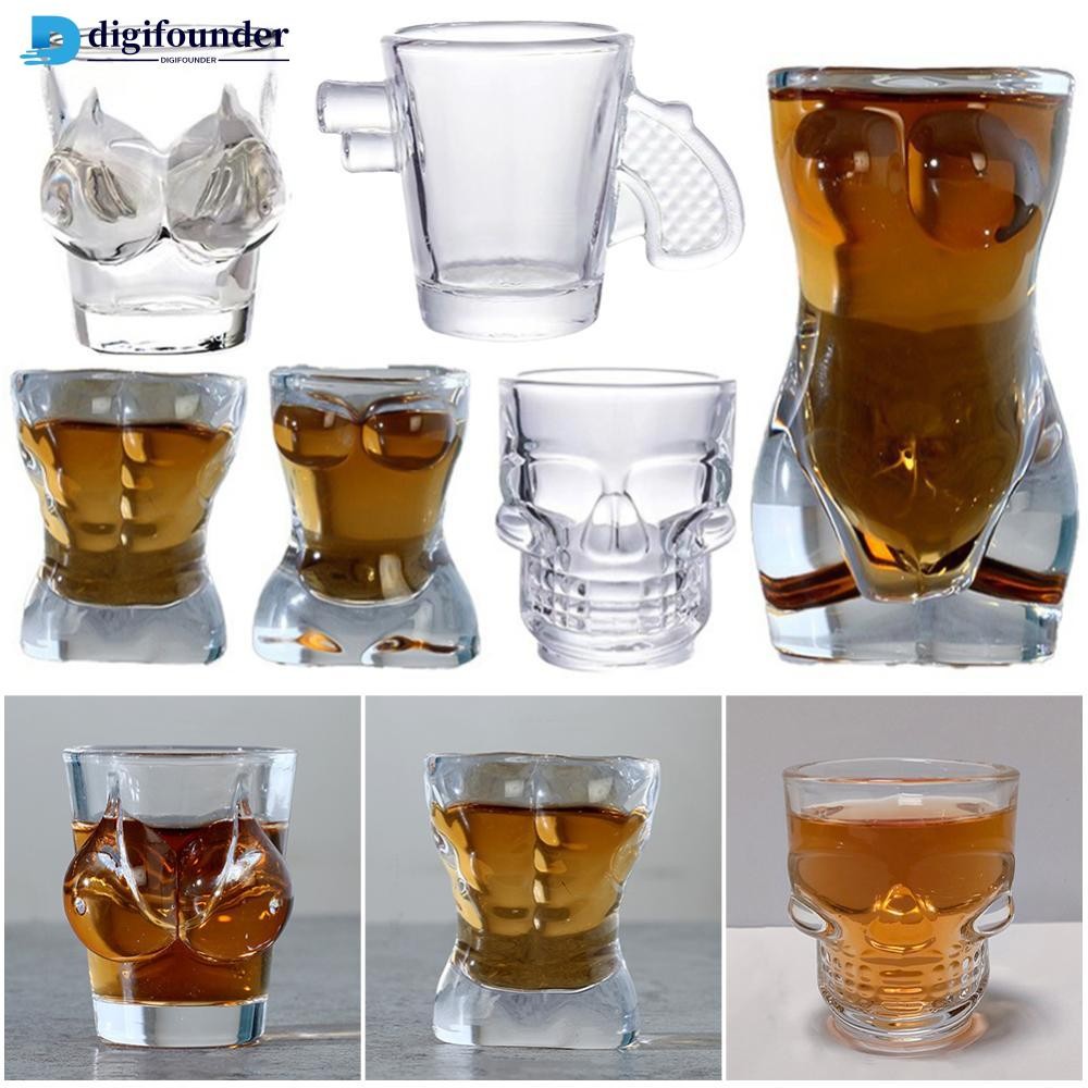 DIGIFOUNDER Creative Body Shape ถ้วยแก้วแก้ววิสกี้ Wine Shot แก้วถ้วยเซ็กซี่ Lady Men Body Shape หน้
