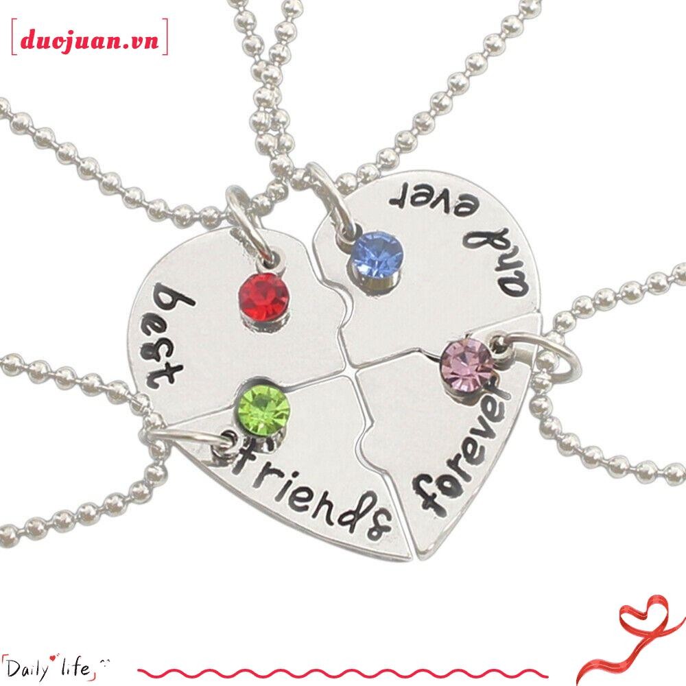 DUOJUAN 4 Bff Creative Fashion Best Friend Froever Necklace