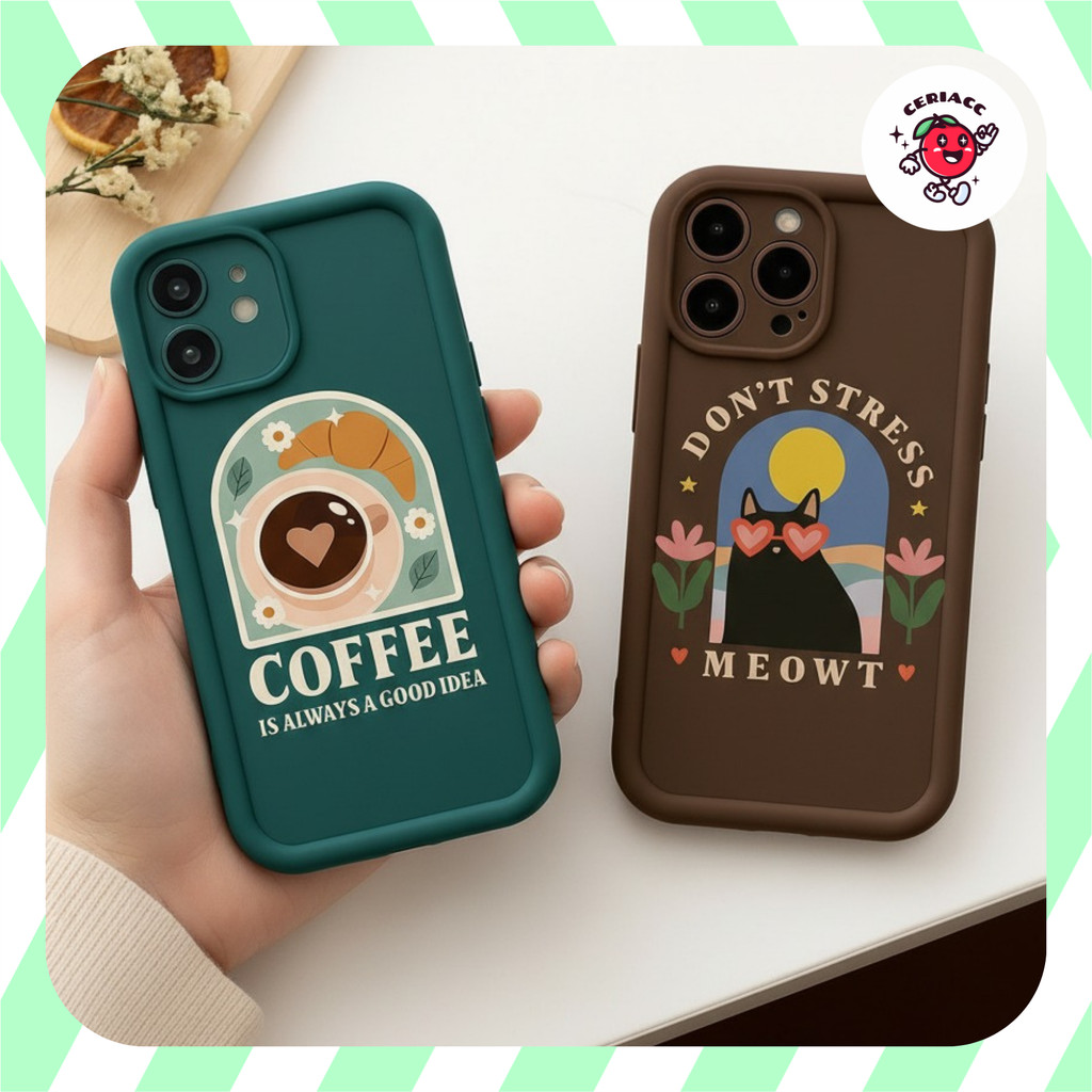 Happy Coffee เคสพิมพ์โหราศาสตร์ samsung a25 a55 a15 a01 a72 a24 a06 a16 a35 a36 a56 a23 j7 prime j6 