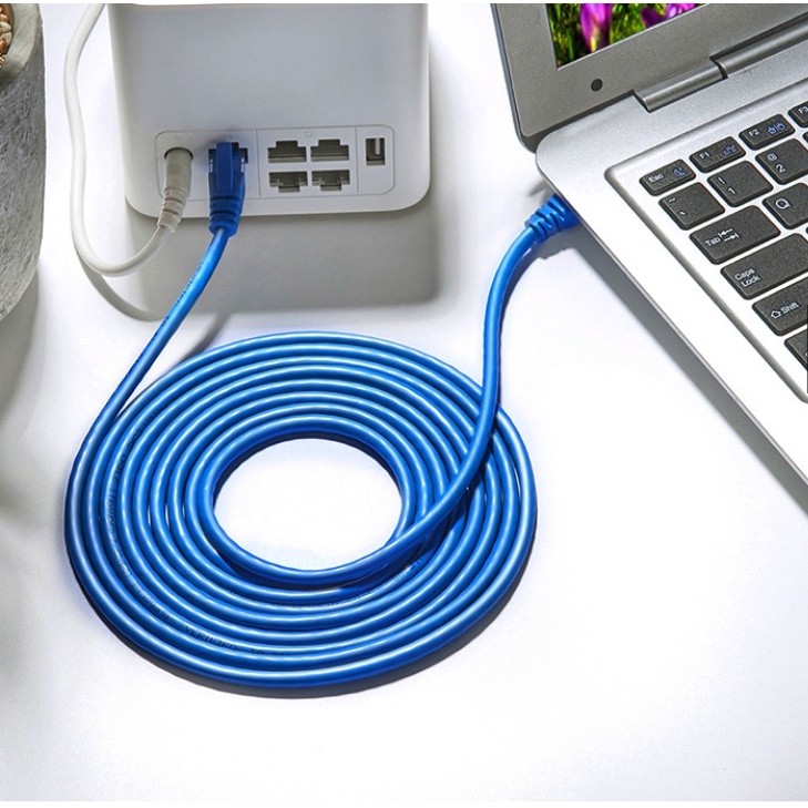 สายLANยาว10เมตร ใช้ได้กับ CAT6 ราคาถูก สีน้ำเงิน พร้อมจัดส่ง