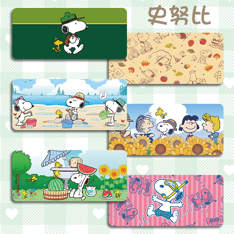 แผ่นรองเมาส์ Snoopy การ์ตูนน่ารักลูกสุนัข ขนาดใหญ่ สําหรับคีย์บอร์ดและแล็ปท็อป