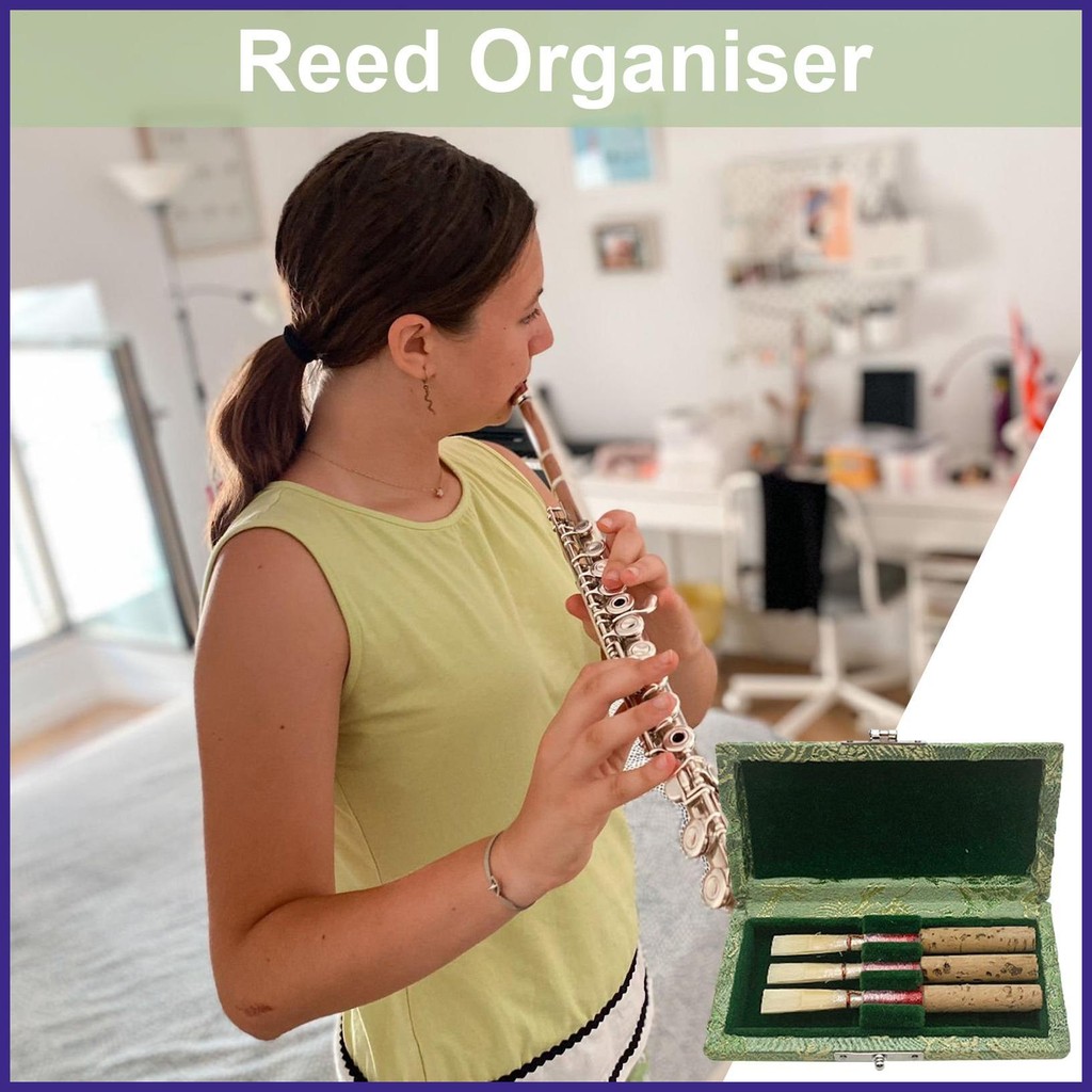 Oboe Reed Case Oboe Reed Storage Case Reeds Protector กล่อง Oboe Reeds Reed Storage Holder ประณีต sm