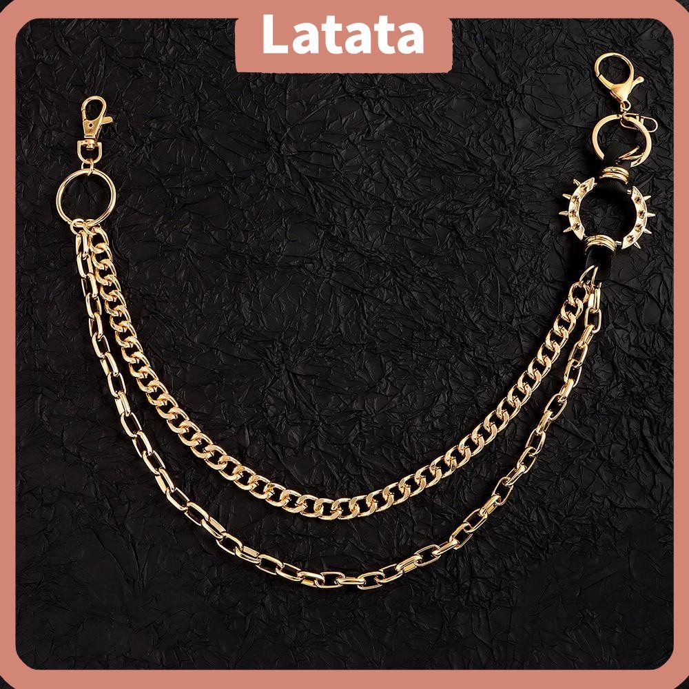 LATA Layered เอว จี้พวงกุญแจสไตล์ Harajuku Y2K และ Gothic สำหรับ Egirls และ Eboys