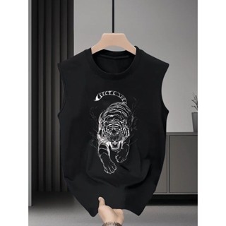 softwhimsy🌵 เสื้อกล้ามผู้ชาย เสื้อยืดแขนกุด ขนาดใหญ่ ทรงหลวม…