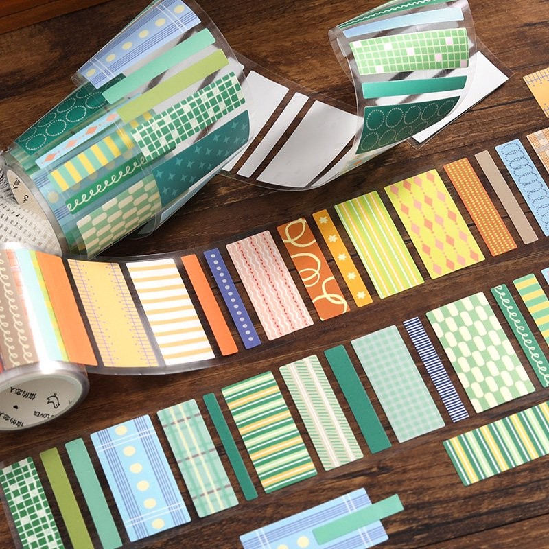 Washi เทปชุดสายรุ้งเทปสีความงามออกแบบกระดาษกาวเทปตกแต่งสําหรับ Scrapbooking อุปกรณ์ Bullet Journaling Junk Journal ห่อ Planners DIY ศิลปะหัตถกรรม