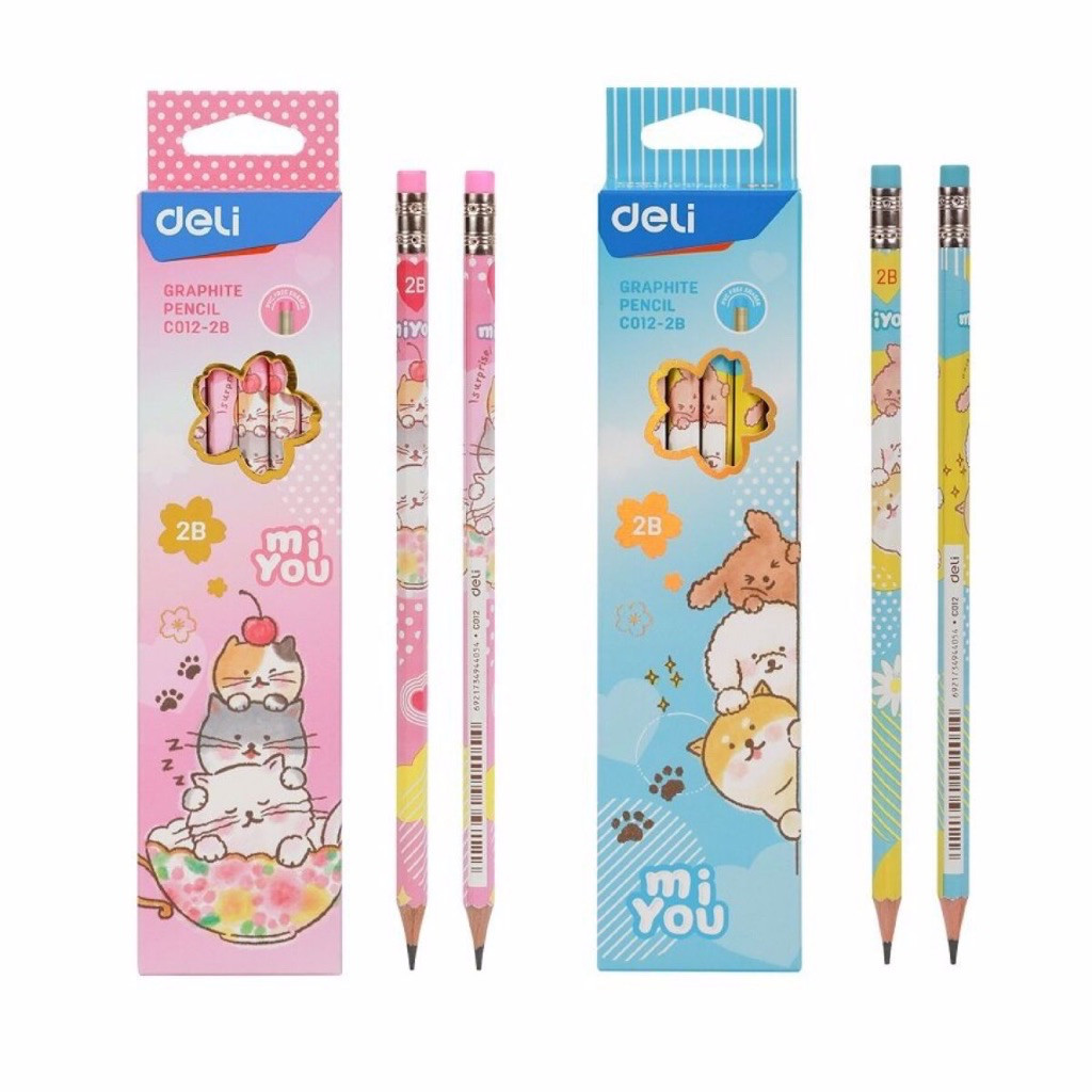 MIYOU DELI CAT 2B WOODEN PENCIL C012