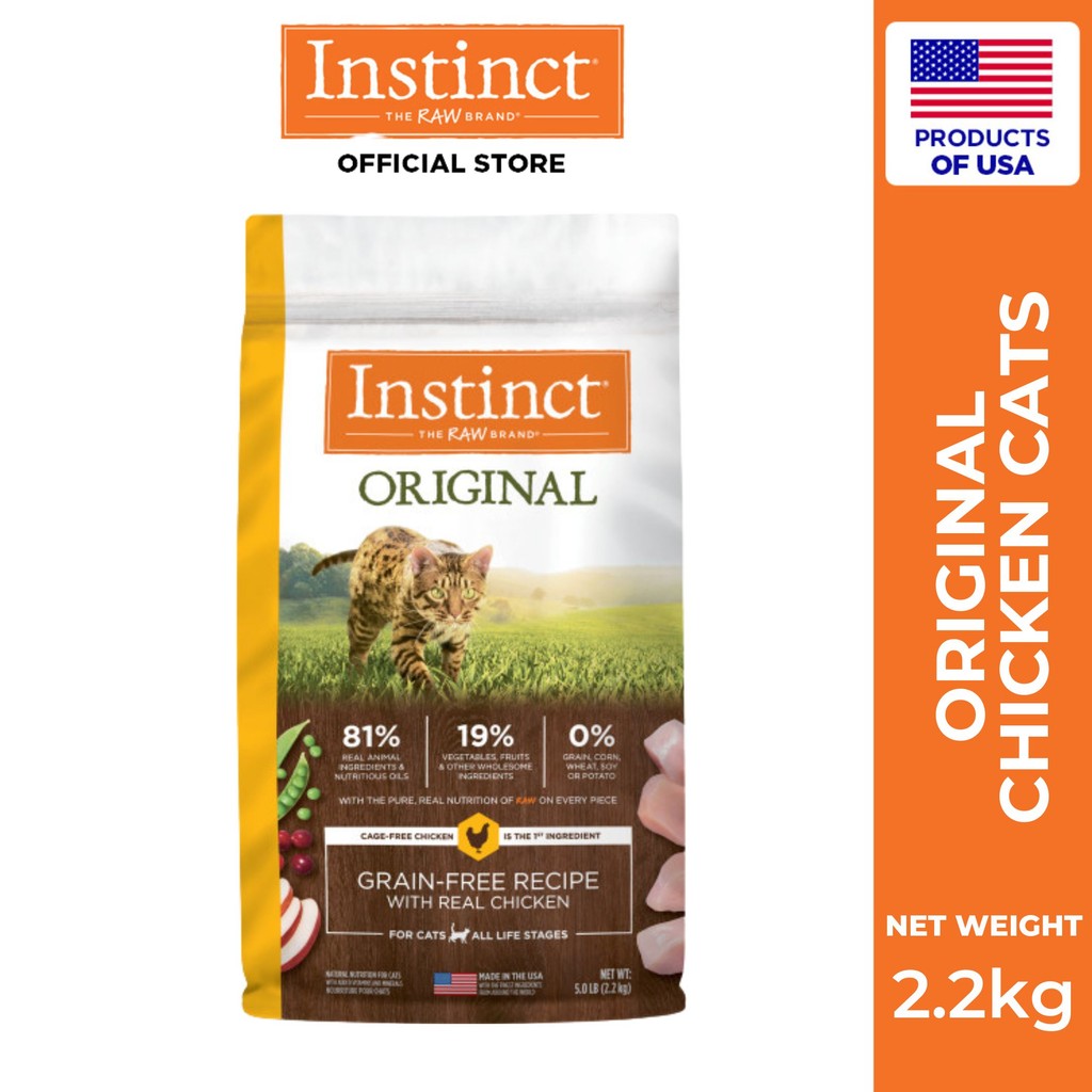 Instinct Original Grain-Free Recipe with Real Chicken Cats 2.2kg