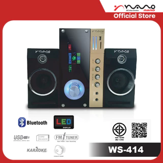 NANO ลำโพงคอม เชื่อมต่อบลูทูธ เสียบไมค์ร้องเพลงได้ SPEAKER 2.1CH รุ่น WS-414
