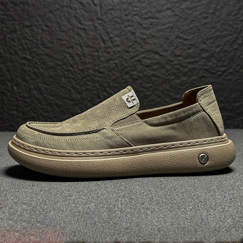 รองเท้าผ้าใบ Wide Toe Breathable Slip-On