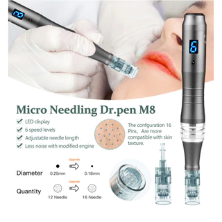 Derma Pen Dr Pen Ultima M8 ปากกาไมโครไร้สาย มืออาชีพ เครื่องมือกําจัดรอยแผลเป็นจากสิว พร้อมตลับ 2 ชิ้น