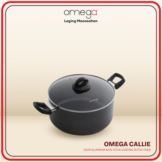 Omega Houseware Callie Aluminum Non-Stick Coat Sauce Pot Casserole with Lid & Steam Vent I Induction