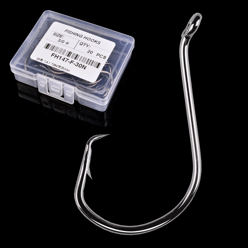 20pcs/box 6#-7/0# High Carbon Steel Fishing Hooks Octopus Sport Circle Hook Carp Fishhook Jig Big Ba