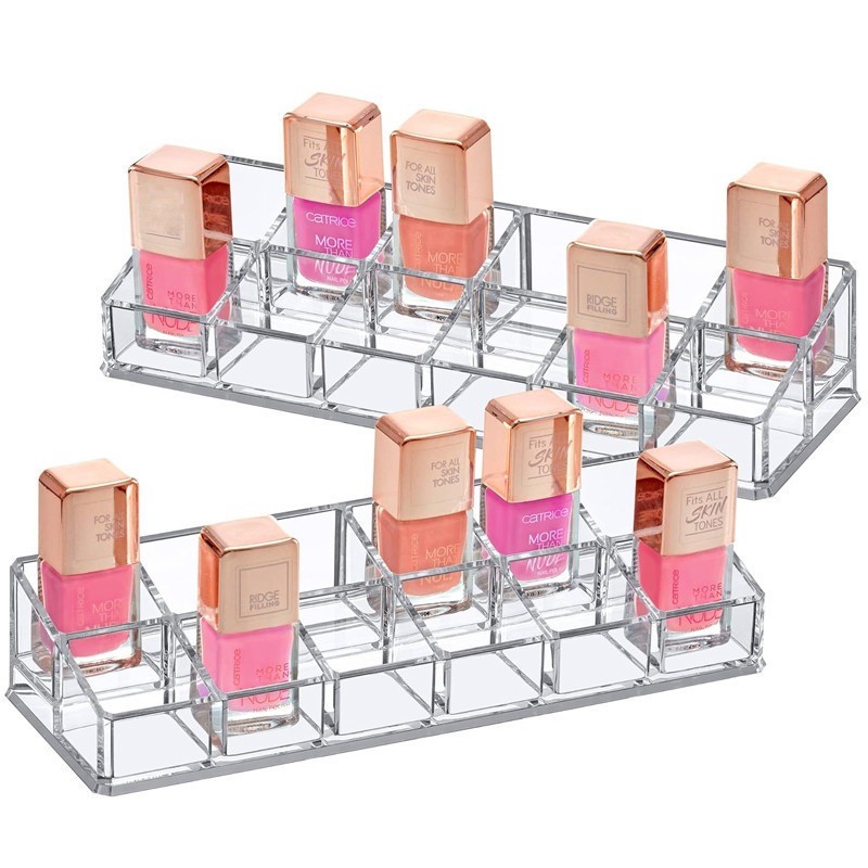 กล่องเก็บแต่งหน้า 12/18-ตาราง อะคริลิค โปร่งใส ลิปสติก ผู้ถือ โต๊ะเครื่องแป้ง แต่งหน้า จัด - รูปที่ 3