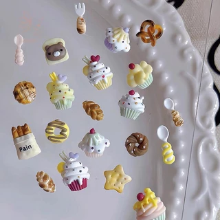 [maybeauty] 1 ชิ้น 3D การ์ตูนเค้กไอศกรีมขนมอะคริลิคเล็บแม่พิมพ์ DIY ซิลิโคนตกแต่งเล็บแม่พิมพ์ {TH}