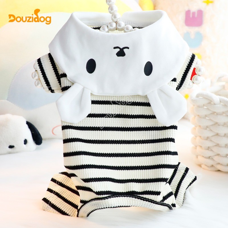 เสื้อผ้าสุนัขฤดูใบไม้ร่วงฤดูหนาวกระต่ายปกสี่เท้าน่ารักลายเสื้อผ้าบ้านสุนัขขนาดเล็กแมวทุ่มเท