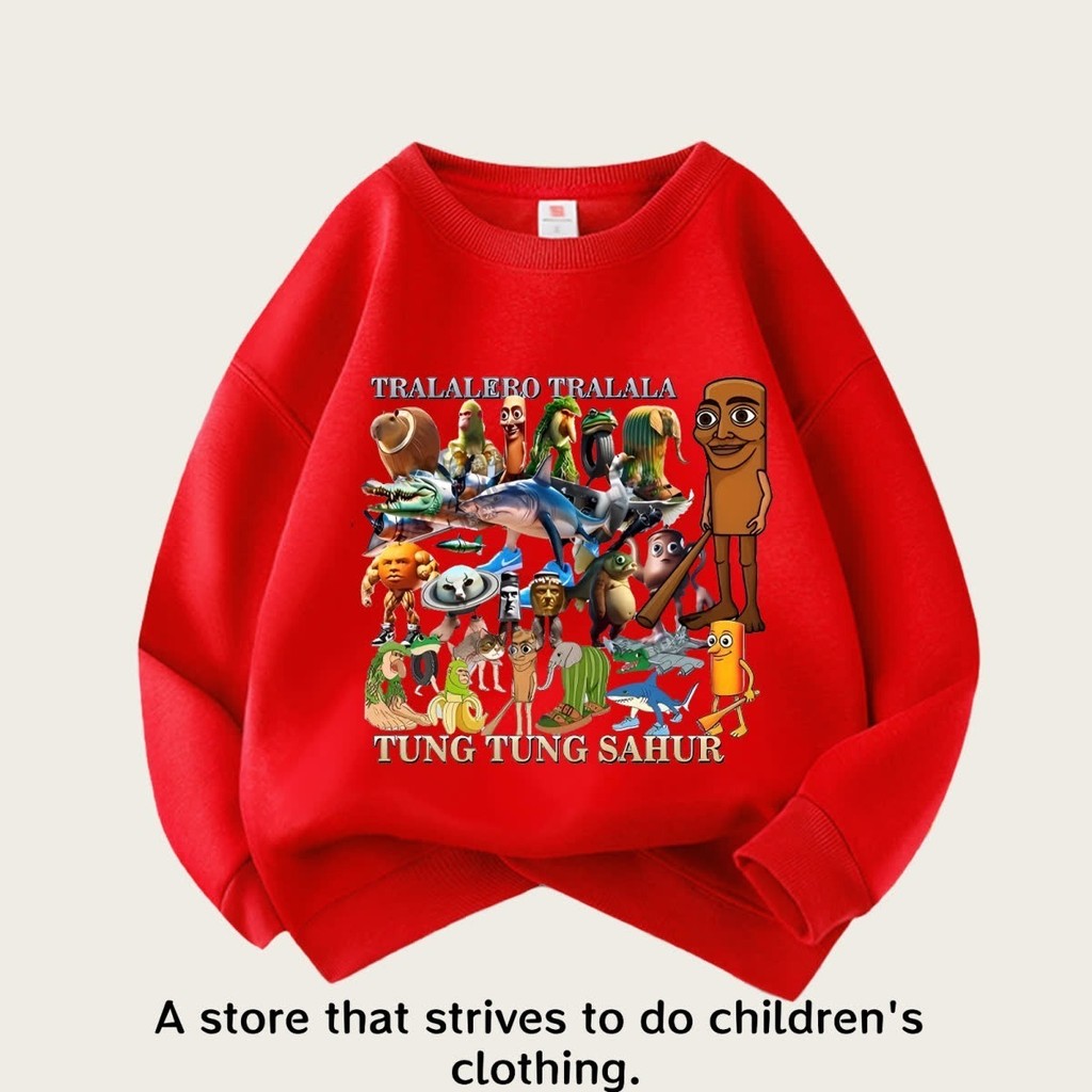 COD 2025 Trendy Clothes Children's Sweatshirt 2025 Casual Loose New Spring and Autumn Long Sleeve To