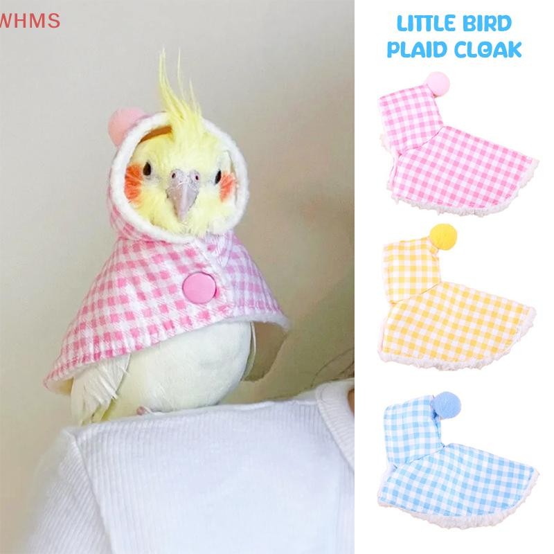 (wms) นกแก้วเสื้อคลุมแฟชั่นดอกไม้พิมพ์นกคลุมด้วยผ้าเคปสัตว์เล็กเครื่องแต่งกายพรรคคอสเพลย์ภาพ พี เชือ