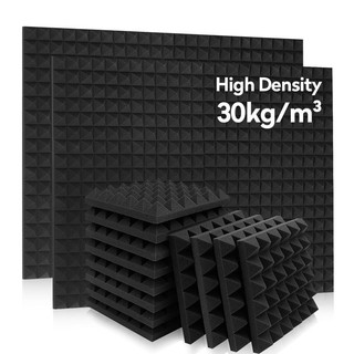 กันเสียงได้ 100% แผ่นซับเสียง (36PCS) 30*30*5cm ที่เก็บเสียงห้อง ทนไฟ กันน้ำ กันความร้อน ติดตั้งง่าย โฟมกันเสียง