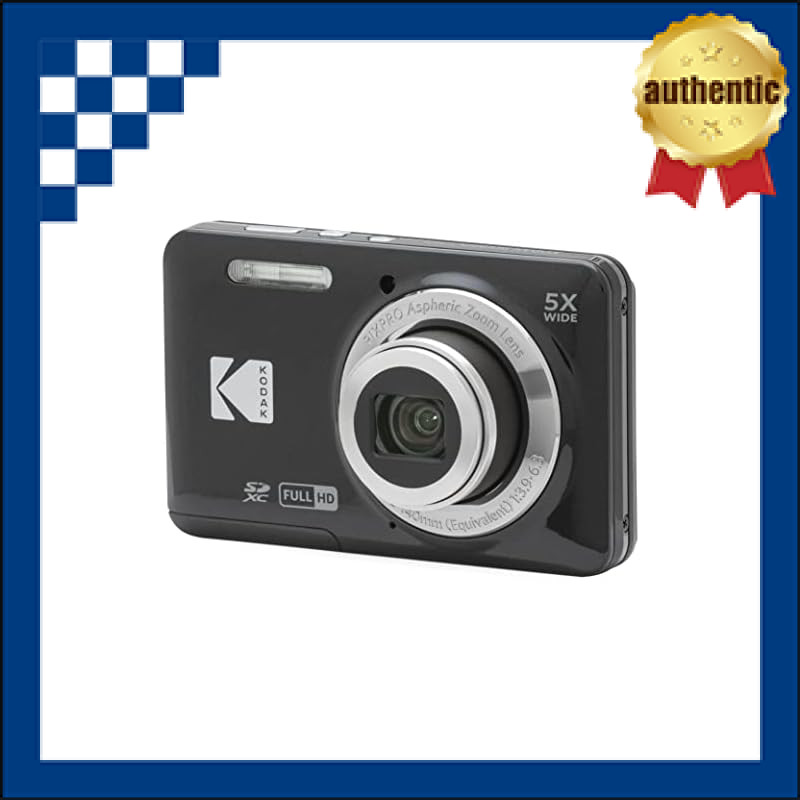 KODAK PIXPRO Easy-to-Use Zoom FZ55-BK 16MP Digital Camera with 5x Optical Zoom and 28mm Wide Angle, 