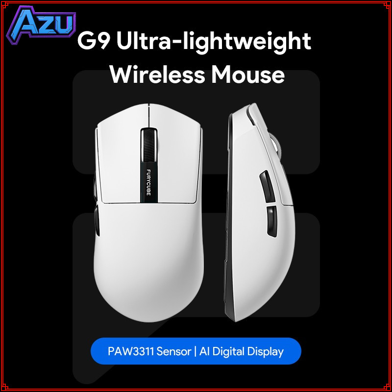 ﻿ Furycube G9 เมาส์สําหรับเล่นเกมไร้สายบลูทูธชาร์จ PAW3311 เมาส์ Esport Ergonomic น้ําหนักเบา