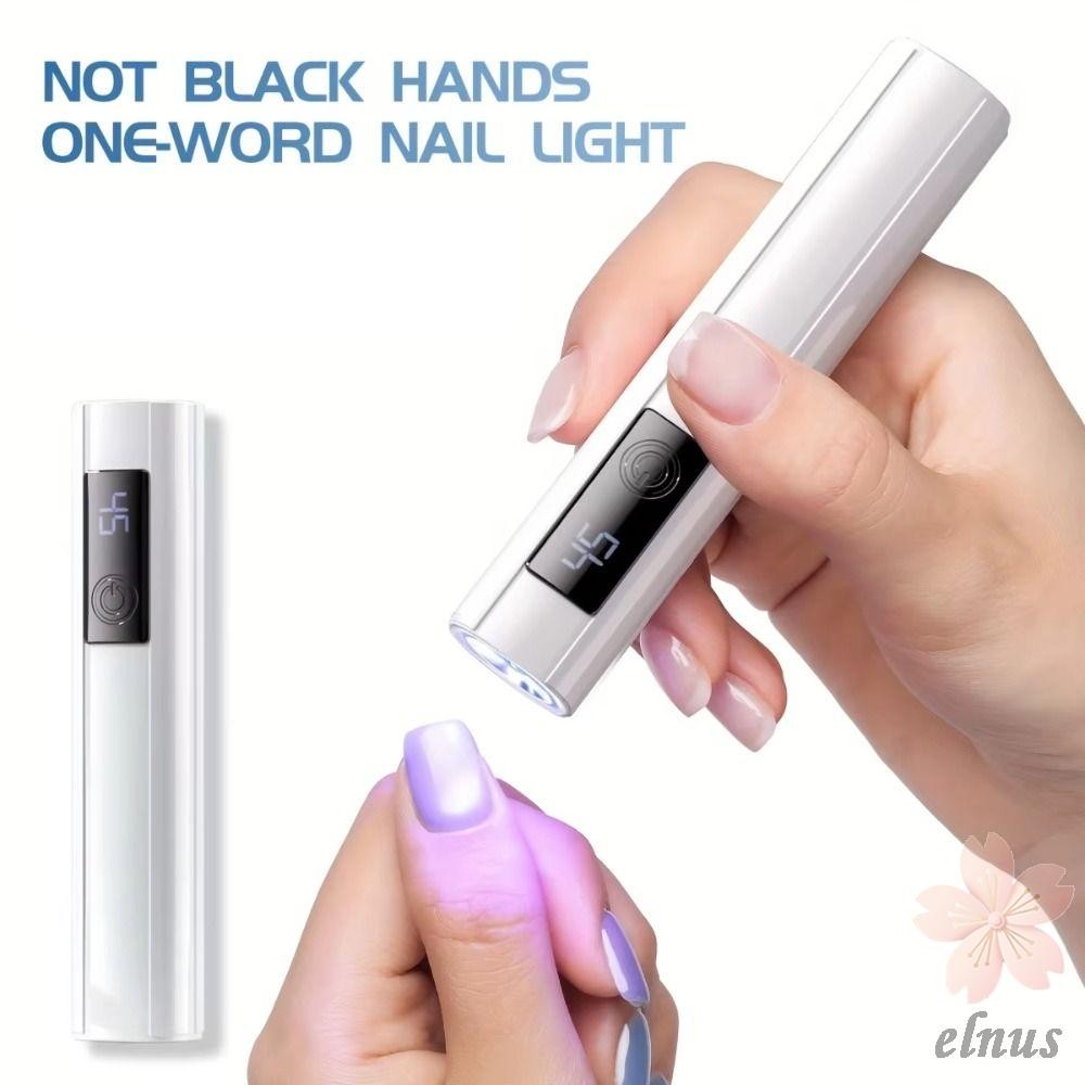 ELNUS Mini เครื่องเป่าเล็บแสง, Quick Drying Single Finger LED โคมไฟเล็บ, อุปกรณ์เครื่องมือทําเล็บที่