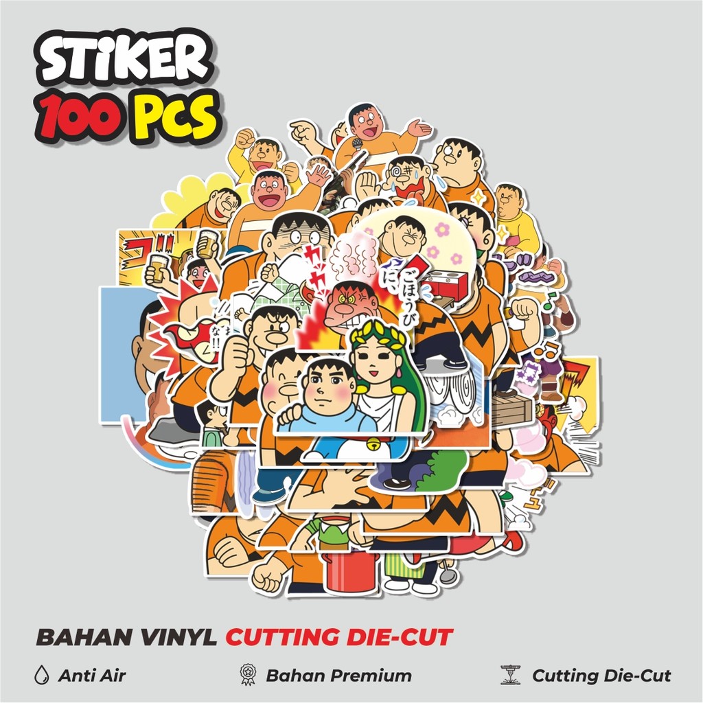 สติ๊กเกอร์ HP 50 ชิ้น GIAN - Giant Takeshi Gouda ตกแต่งน่ารักสร้างสรรค์สําหรับโน้ตบุ๊ก สเก็ตบอร์ด โท