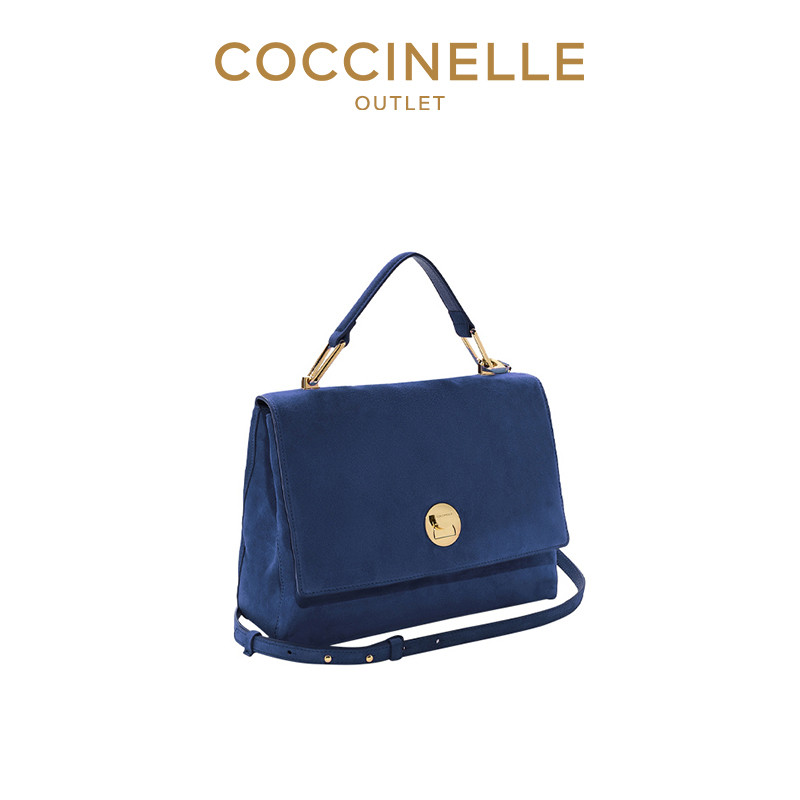 COCCINELLE/COCCINELLE LIYA กระเป๋าสะพายข้างสุภาพสตรีแคชเมียร์หนังนิ่มแบบพกพากระเป๋าสะพายหนังนิ่ม