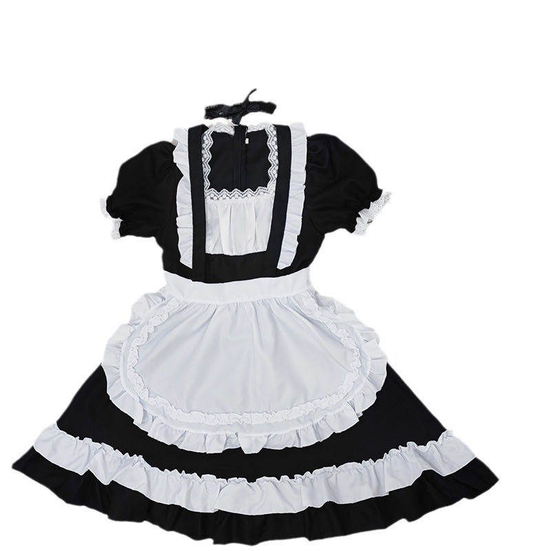 ญี่ปุ่นแม่บ้านเครื่องแต่งกายสีชมพูคลาสสิกแมว Lolita ชุดแม่บ้านคอสเพลย์อะนิเมะคอสเพลย์ LYAJIE25930 BM