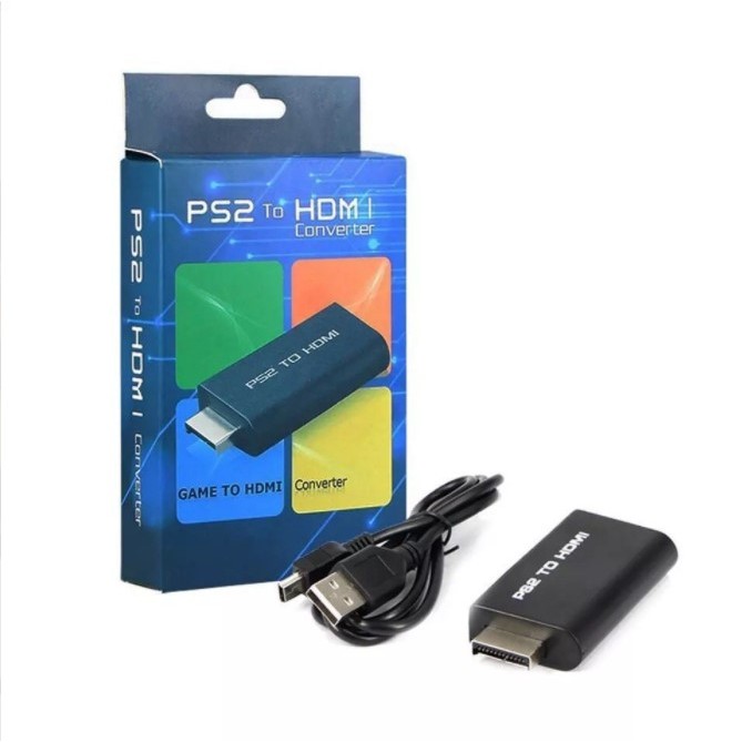 อะแดปเตอร์ PS2 เป็น HDMI PS2 เป็น HDMI, PS2 เป็น HDMI, พร้อมสายวิดีโอแปลงวิดีโอเสียง