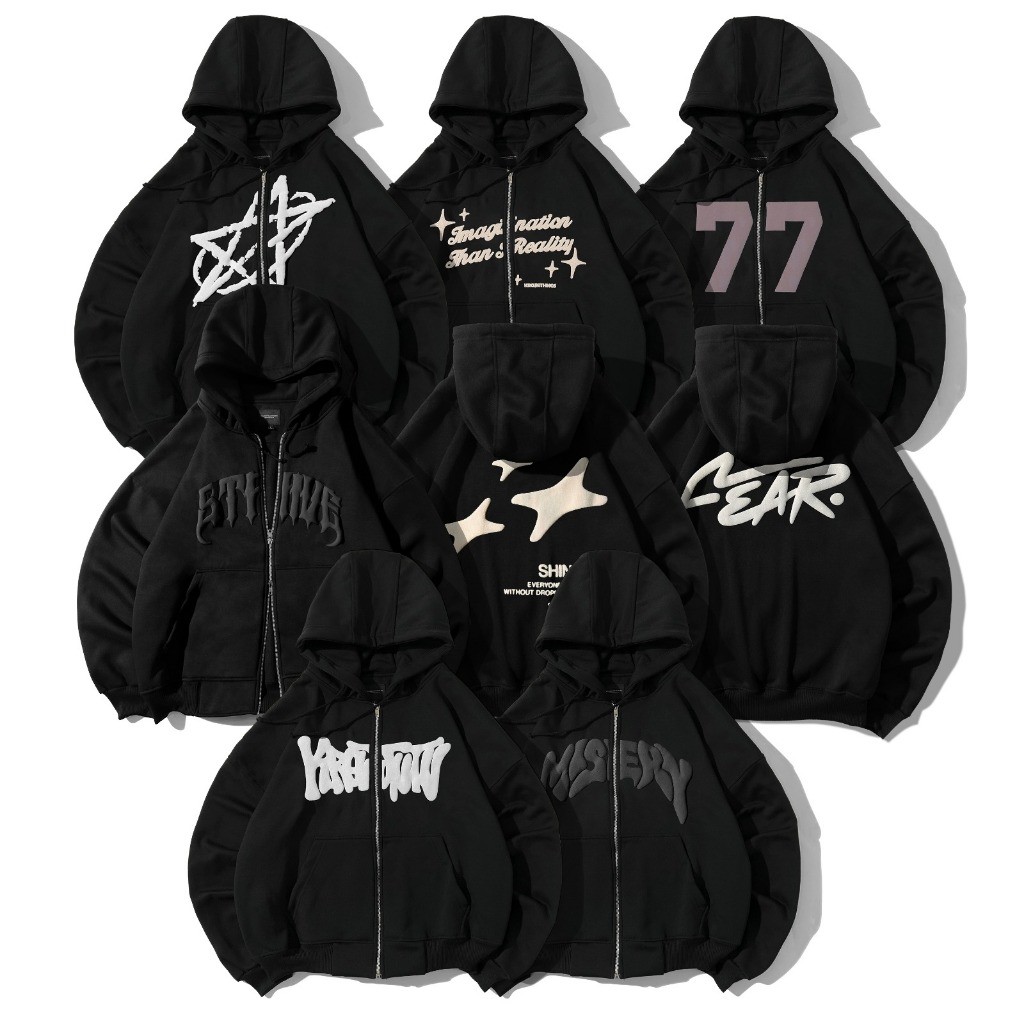 "VOLUME 1" ZIPPER HOODIE BOXY / ZIPPER HOODIE BOXY MEN DISTRO