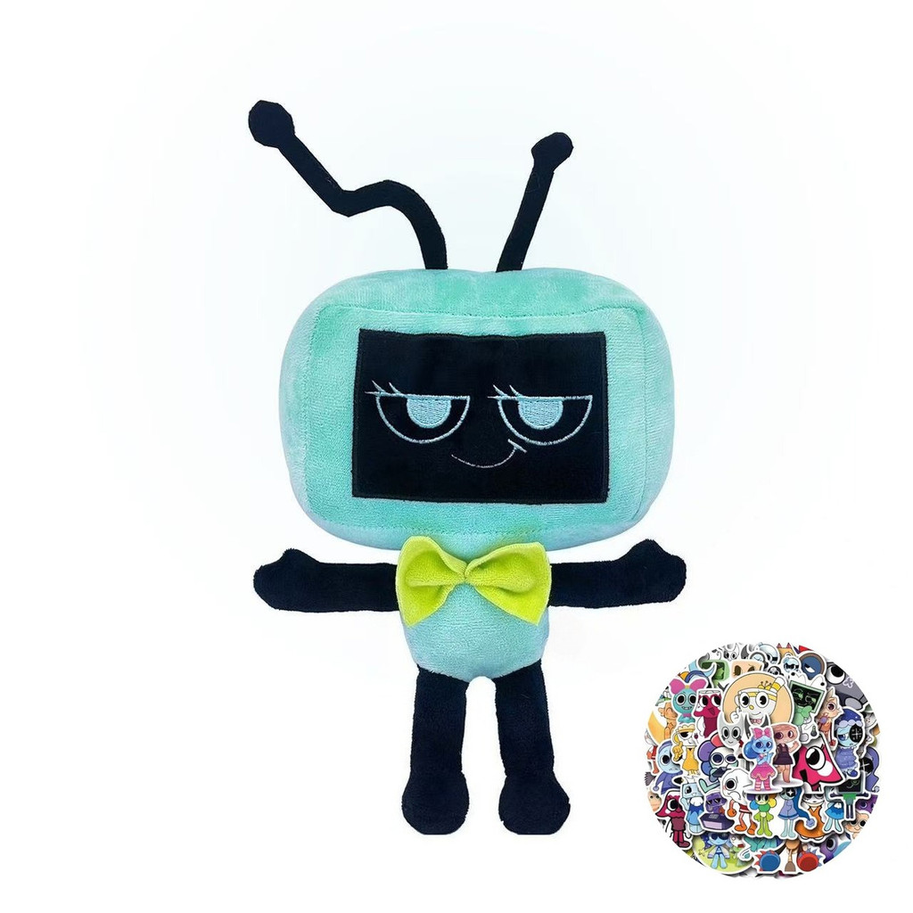 Dandys World Plush 25 ซม.Vee Plush หมอนรูปตุ๊กตาสําหรับวิดีโอเกมแฟนตกแต่งห้องพร้อมชุดสติกเกอร์