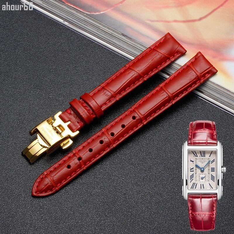 [คลาสสิก 88] สายหนังแท้ Dai Nice Winner L5.255.4/L5.512.4 สายรัดหัวเข็มขัดผีเสื้อสีแดงหญิง 15 มม.