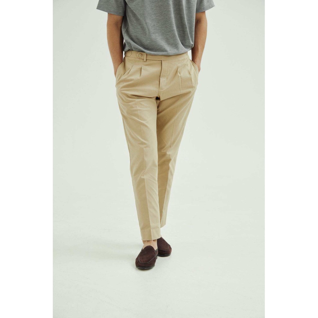 thesilverneedle : Pleated cotton trousers (มี 2 สี)