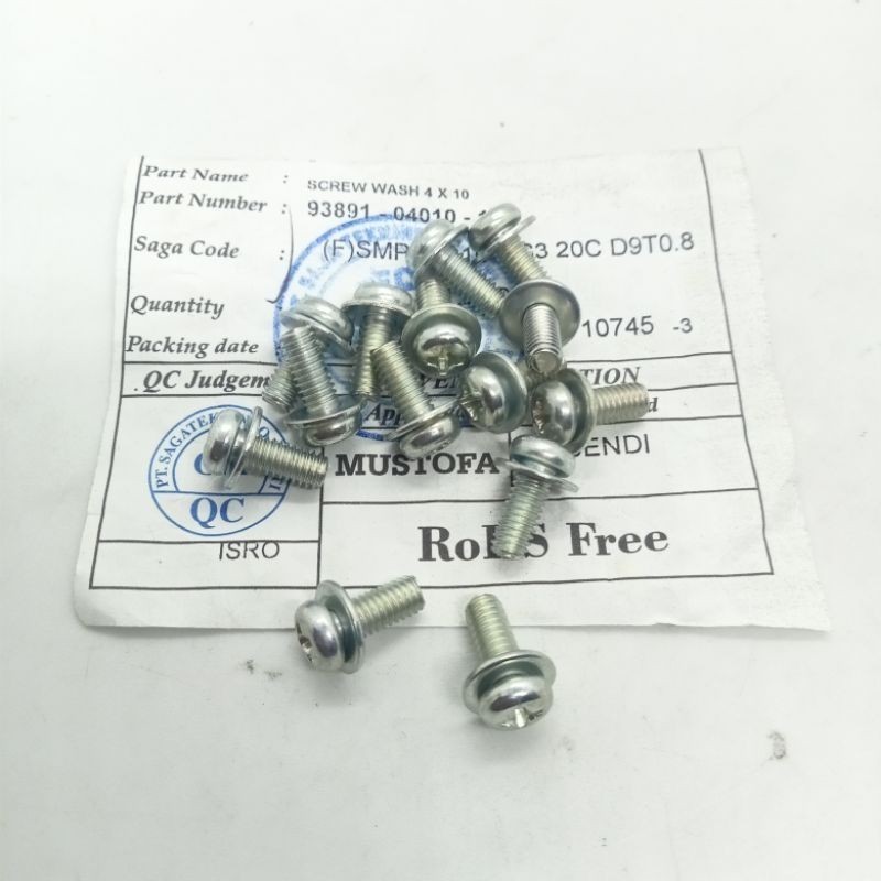 BOLT M4X12 ORIGINAL BOLT 7 M4 1 CM CARBURETOR BOLT DOUBLE RING BOLT ORIGINAL ใหม่ยานยนต์ Cc