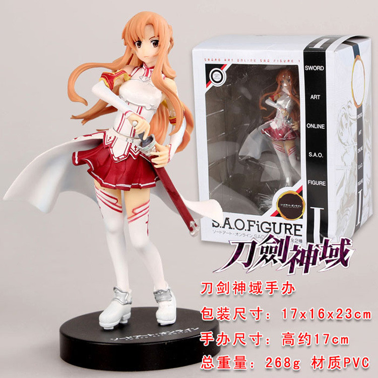 คลังสินค้าพร้อม * Art Online 1st Generation Asuna Boxed Figure Jewelry Doll Model ws888