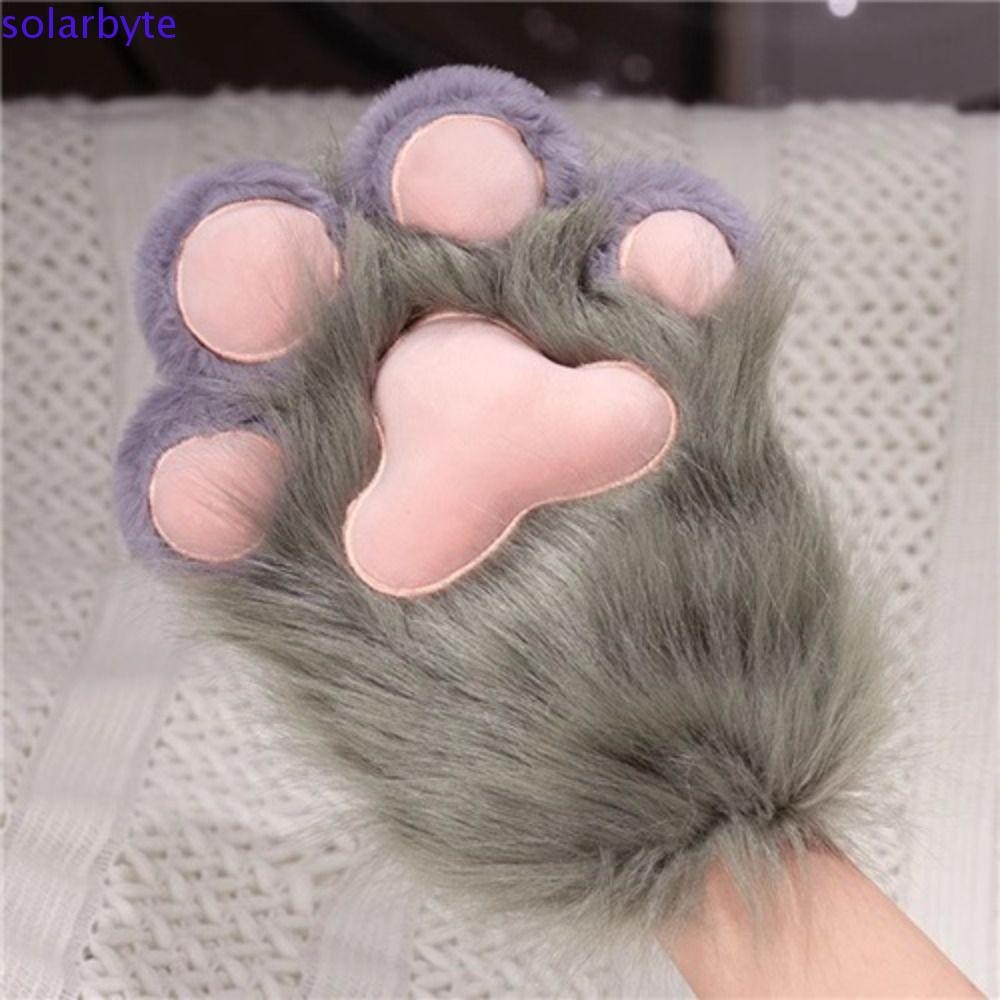 SOLARBYTE ถุงมือคอสเพลย์ Fursuit Kigurumi ลายแมวน่ารัก เหมาะเป็นของขวัญ
