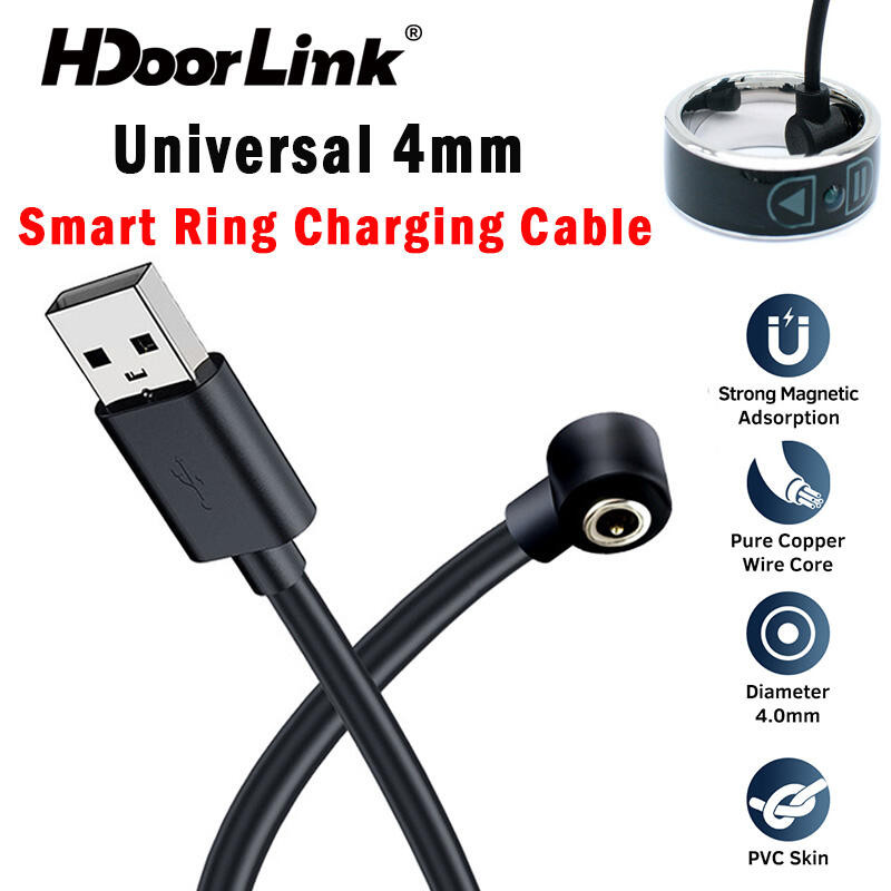 HdoorLink สายชาร์จแหวนอัจฉริยะ Universal 4 มม.สายชาร์จแม่เหล็ก USB สําหรับ Samsung Oura Smart Ring