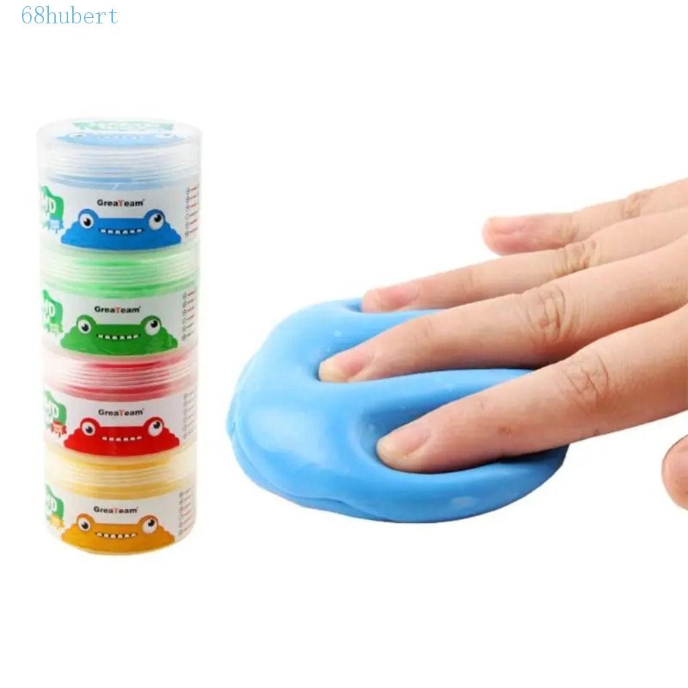 HUBERT Hand Putty Squiz ของเล่น, Non-Sticky 4 ชิ้น/เซ็ต Finger Training Putty, บีบของเล่นนุ่มยืด Sof
