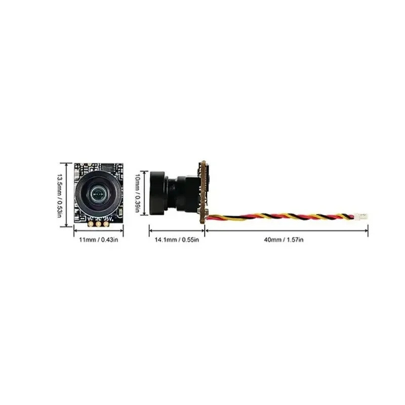 กล้องไมโคร 2.1 มม. เลนส์ 1/3 Cmos Sensor 160° ชุดสูท Fov สําหรับ M03 5.8g Vtx สําหรับ Fpv Quadcopter