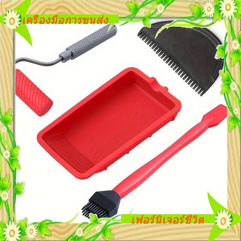 I5-Essential Woodwork Tools: แปรงและตัวกระจายกาวซิลิโคน 4 ชิ้น นํากลับมาใช้ใหม่และมีประสิทธิภาพ