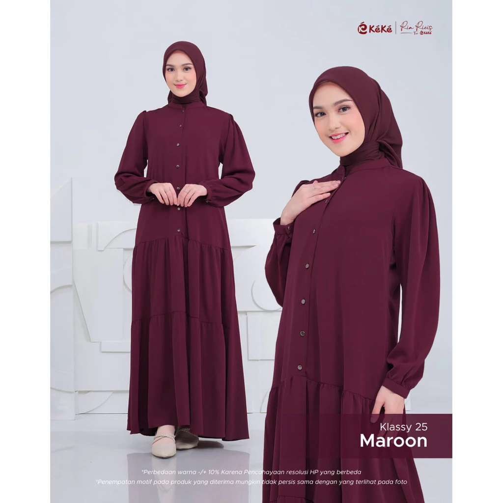 KEKE ADULT GAMIS KLASSY 25 MAROON