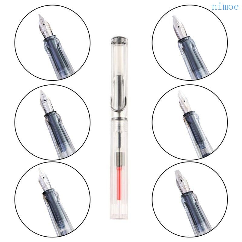 Nio การประดิษฐ์ตัวอักษร Gothic Parallel Pen 6 ปากกาแบน Nibs ปากกาโปร่งใสสําหรับปัจจุบัน